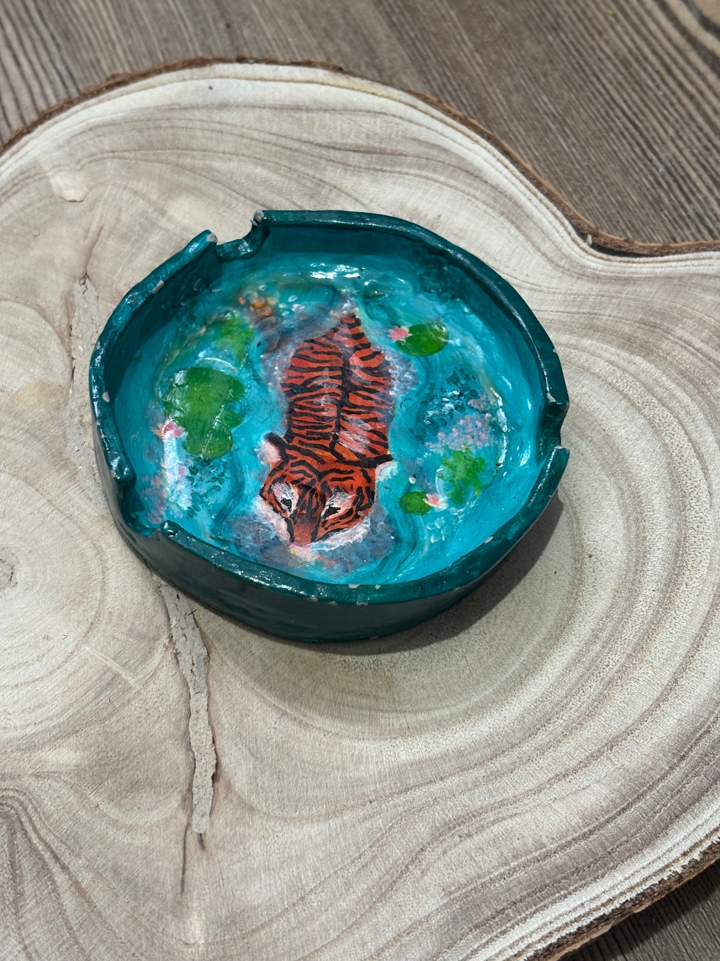 Swimming Tiger Ashtray