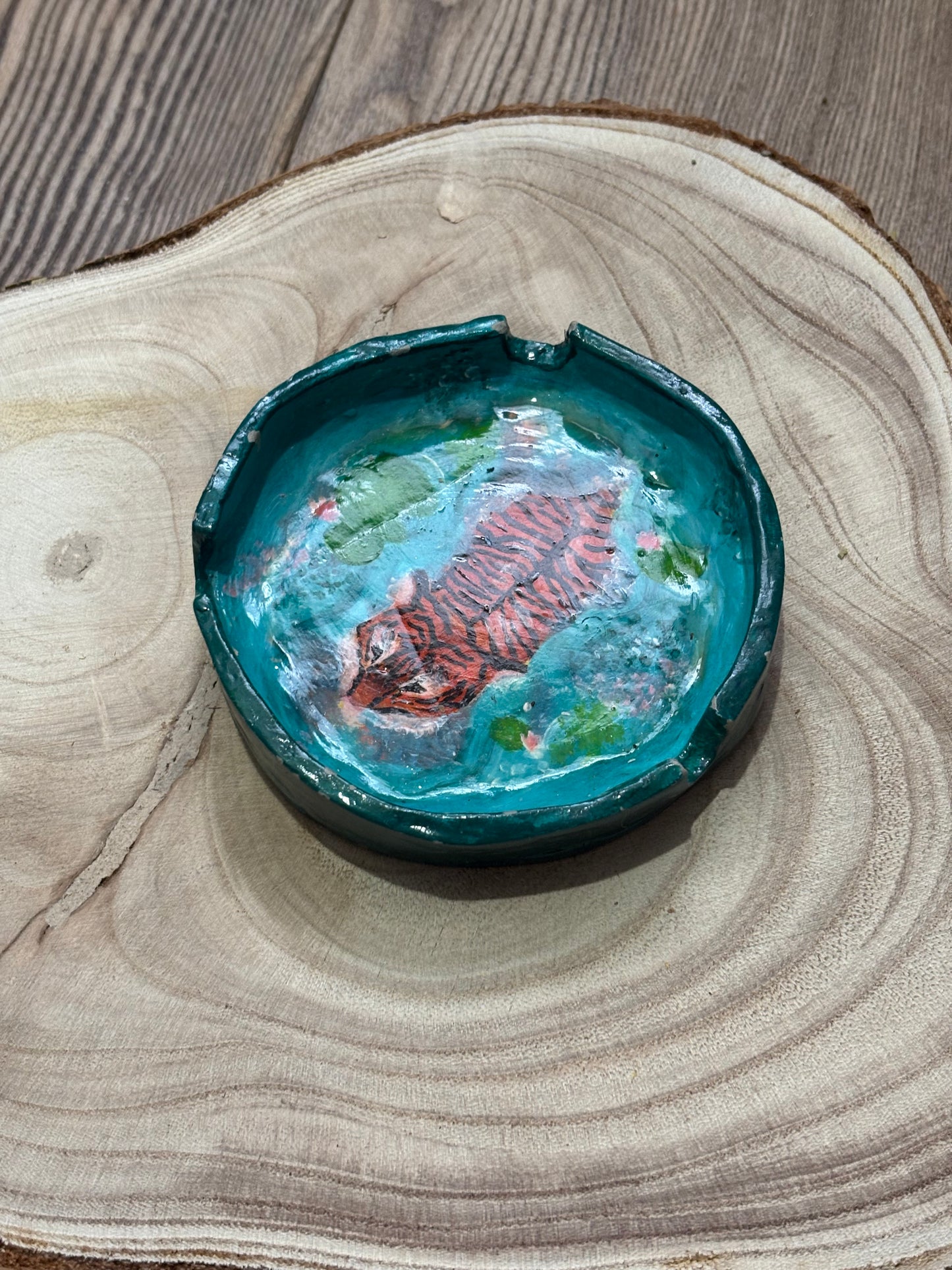 Swimming Tiger Ashtray